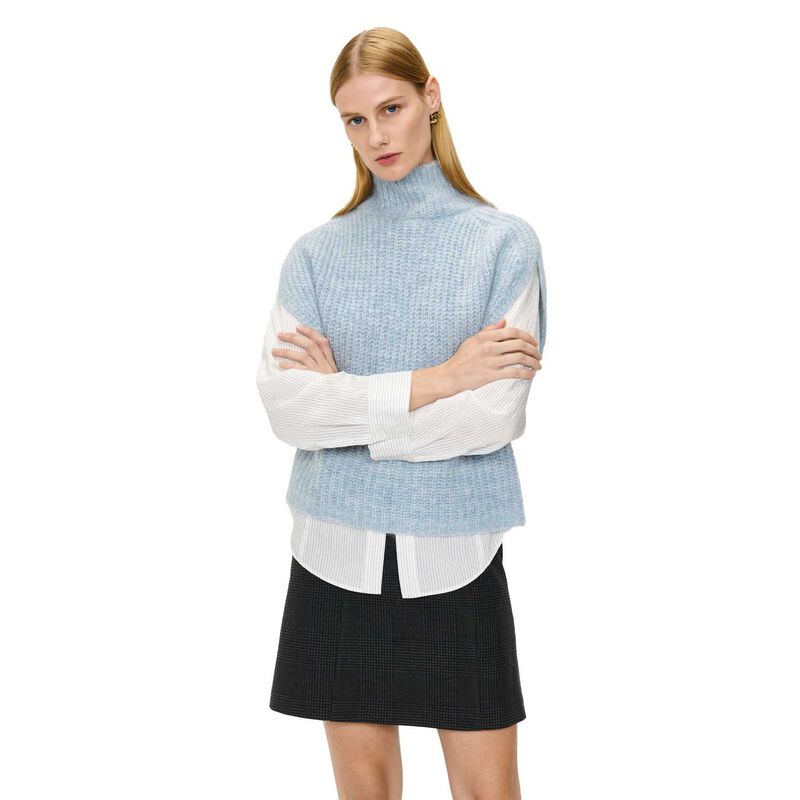 Veronika Maine Sky Chunky Mohair Blend Tunic image number 0
